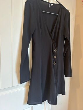 H&M | Dresses | Hm Black Longsleeve Dress | Poshmark